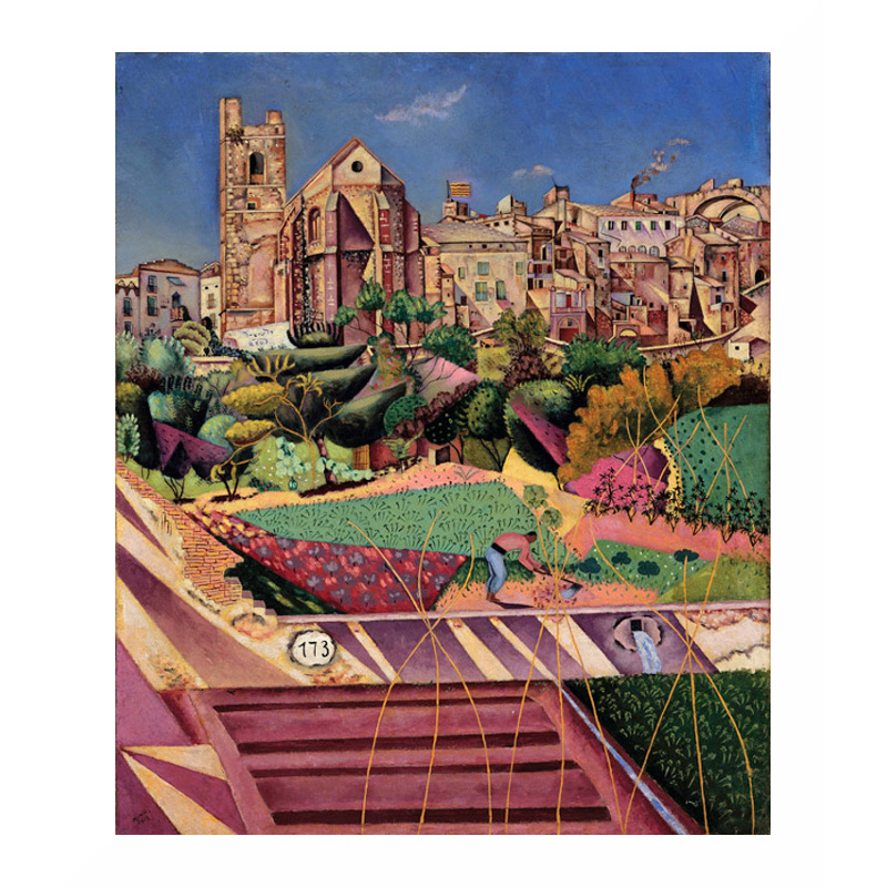 Miro - Dorf und Kirche von Mont-roig - 1919