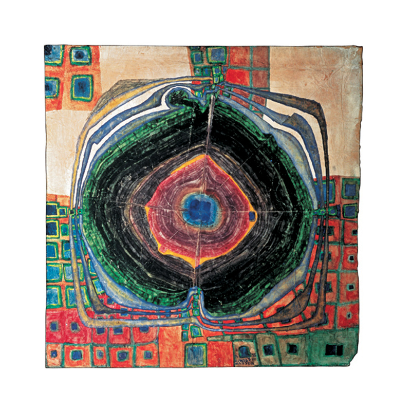 Hundertwasser - A Raindrop Which Falls Into The City